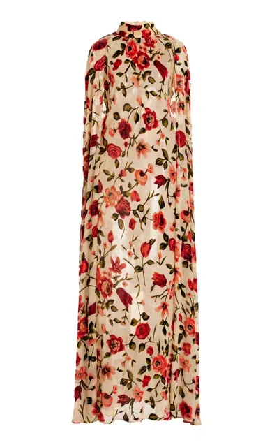 Rodarte Floral Velvet Devore Gown