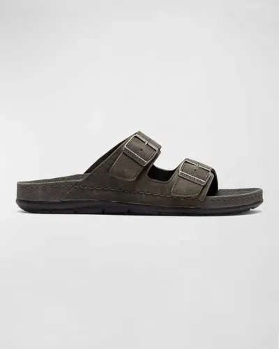 Rodd & Gunn Men's Raglan Leather Slide Sandals In Black