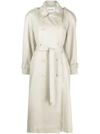 Rodebjer Lois Double-breasted Trench Coat In 中性色