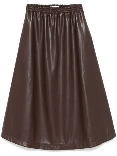 Rodebjer Marlene Maxi Skirt In Brown