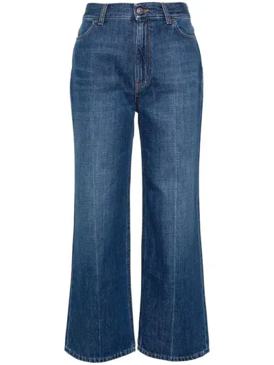 Rodebjer Straight-leg Cropped Jeans In Blue