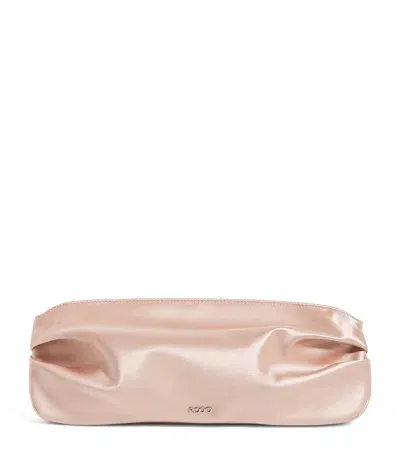 Rodo Satin Clutch Bag In Pink