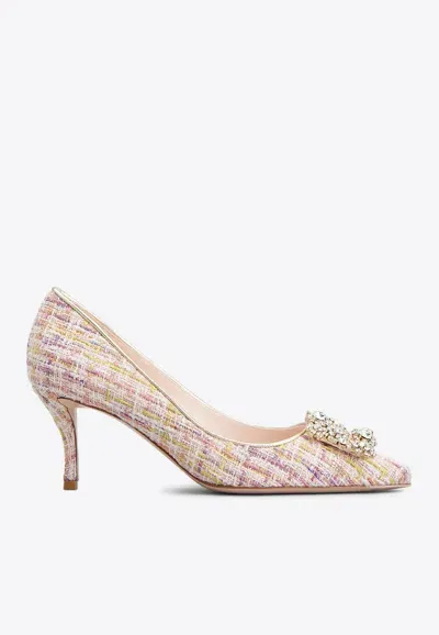 Roger Vivier 65 Crystal-embellished Buckle Pumps In Multicolor