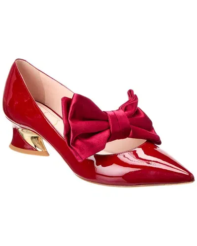 Roger Vivier Bow Patent Pump In Red