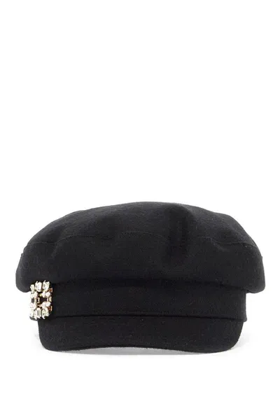 Roger Vivier Felt Sailor Hat With Br In Black