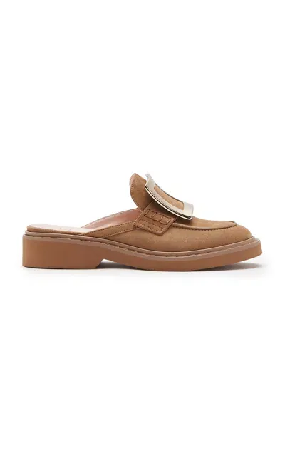 Roger Vivier Ranger Loafer Mule In Tan