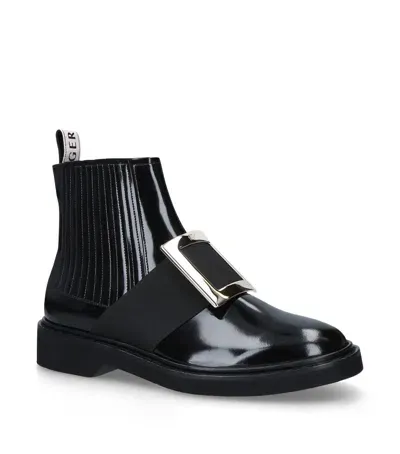 Roger Vivier Rangers Chelsea Boots In Black