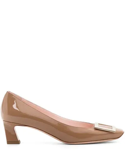 Roger Vivier Trompette Patent Leather Pumps In Pink