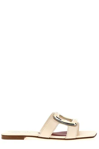 Roger Vivier Viv By The Sea Slide Sandal In Beige