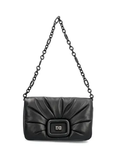 Roger Vivier Viv Choc Shoulder Bag In Black