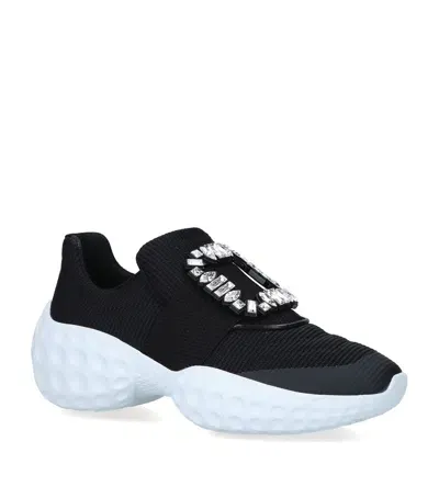 Roger Vivier Viv' Run Moonlight Sneakers In Black