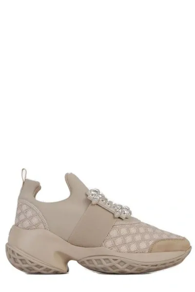 Roger Vivier Viv Run Sneakers In Beige