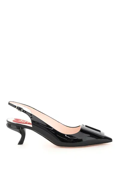 Roger Vivier Women's 'virgule' Slingback Pumps In Nero