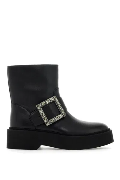 Roger Vivier Women's Viv' Rangers Biker Boot In Nero