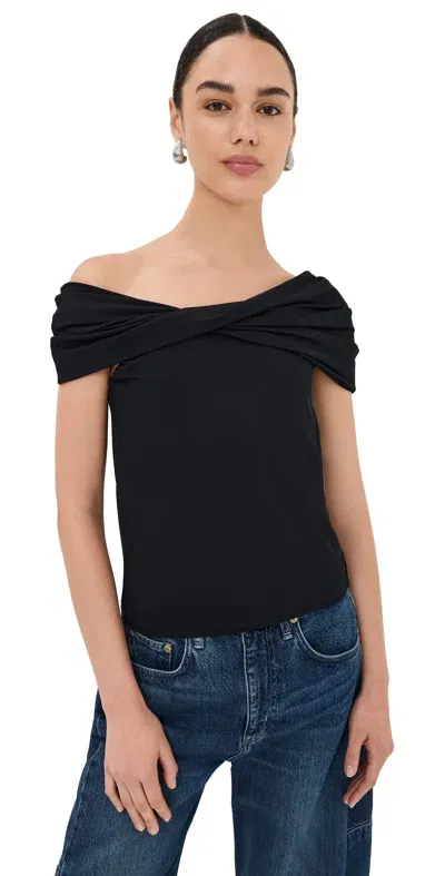 Rohe Off-the-shoulder Stretch-jersey Top In Black