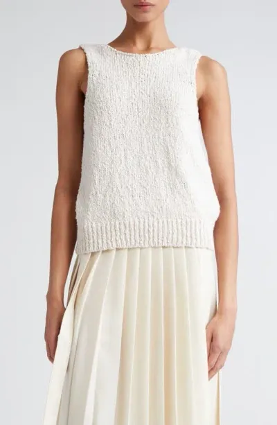 Rohe Róhe Cotton Bouclé Sweater Tank In Cream