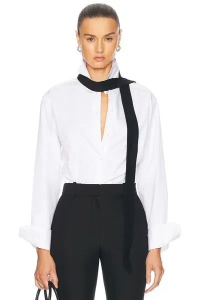 Rohe Detachable Tie Shirt In Optic White