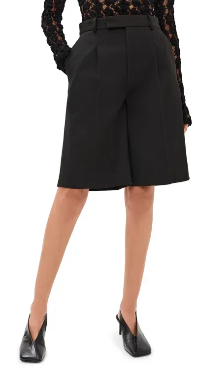 Rohe Pleated Tailored Shorts Black