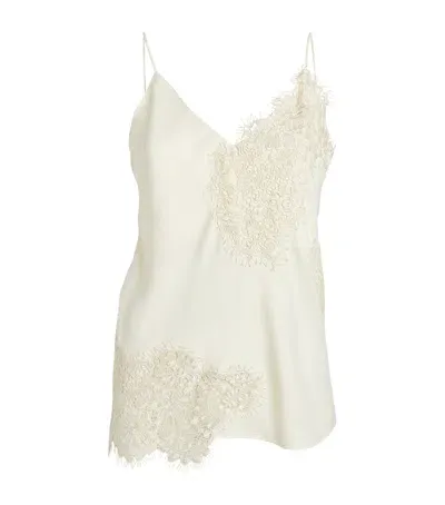 Rohe Satin Lace-trim Cami Top In Ivory