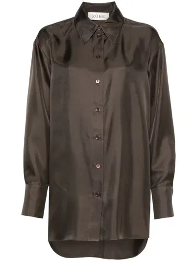 Rohe Silk Shirt In 绿色