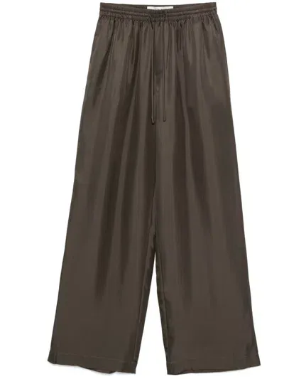 Rohe Silk Trousers In 褐色