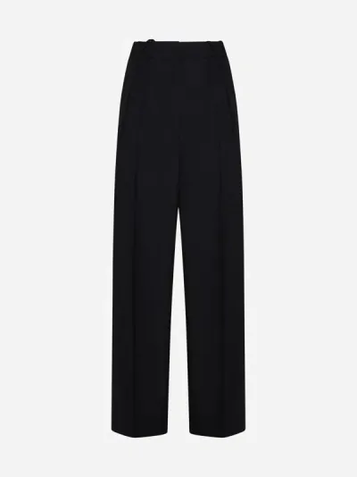 Rohe Straight-leg Tailored Trousers In Noir