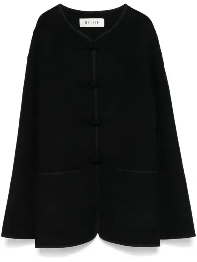 Rohe Toggle-fastening Jacket In Black