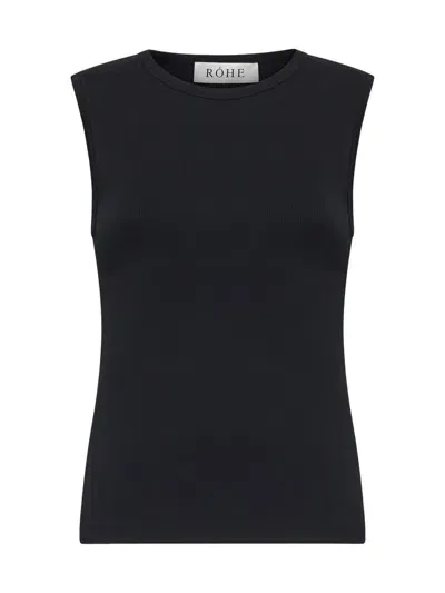 Rohe Top In Schwarz