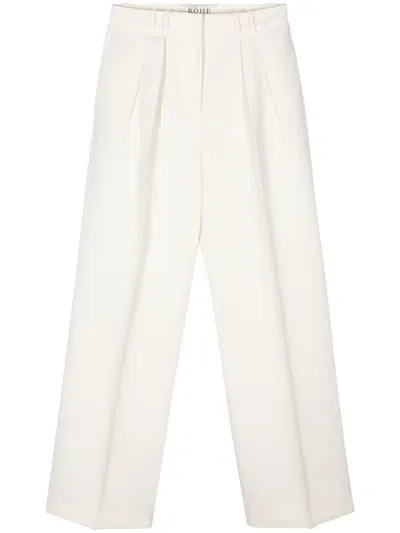 Rohe Pleated Wide-leg Trousers In 112 Off White