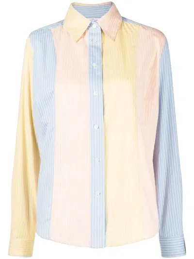 Rokh Colour-block Striped Shirt In Multicolour