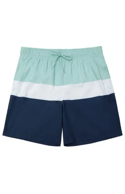 Rokka&rolla All-day Comfort Mesh-lined Swim Trunks In Ice Cold Blue