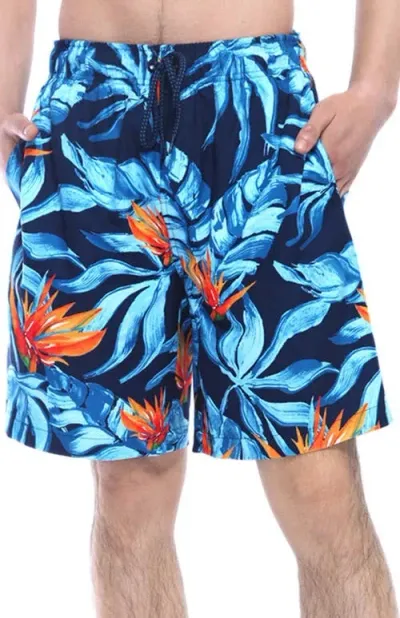 Rokka&rolla All-day Comfort Mesh-lined Swim Trunks In Tropical Floral