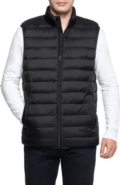 Rokka&rolla Lightweight Puffer Vest In Black