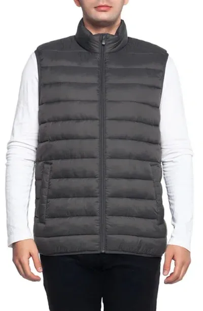 Rokka&rolla Lightweight Puffer Vest In Grey