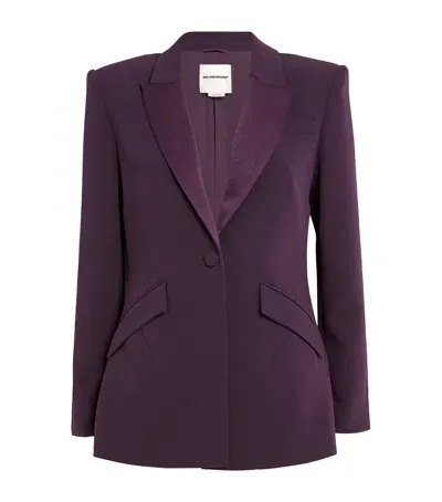 Roland Mouret Satin Crepe Blazer In Purple