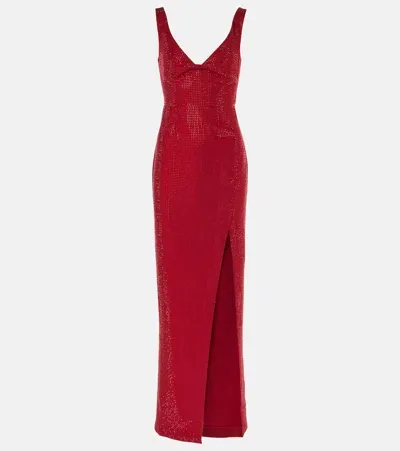 Roland Mouret Sequined Gown In Red