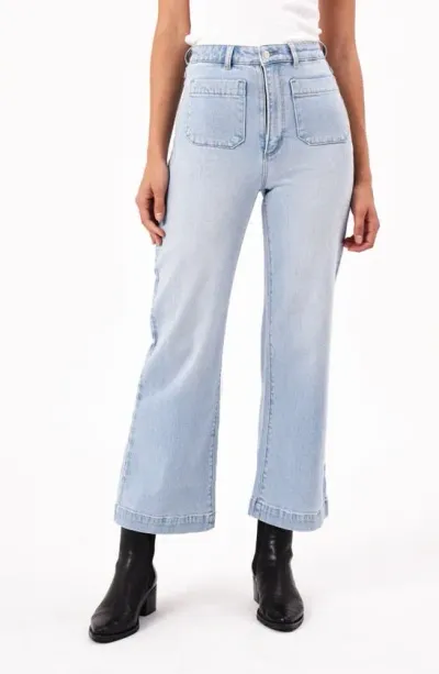 Rolla's Sailor Sophie Crop Wide Leg Jeans In Blue