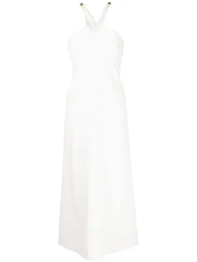 Rosetta Getty Maxikleid Mit Neckholder In White