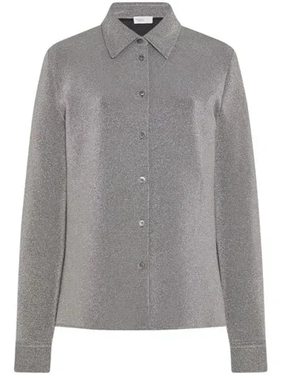 Rosetta Getty Metallic Shirt In Silver