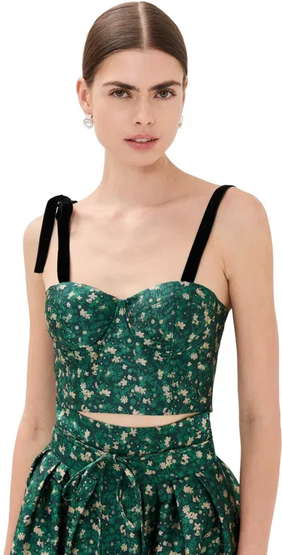 Rosie Assoulin Bustino Top Dark Green