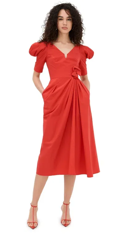 Rosie Assoulin Like A Fairy Tale Dress Poppy Red