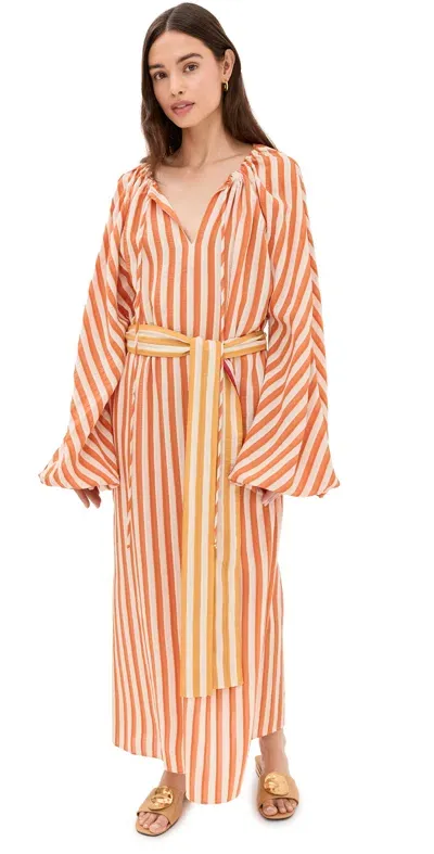 Rosie Assoulin Sunny Caftan Dress Orange