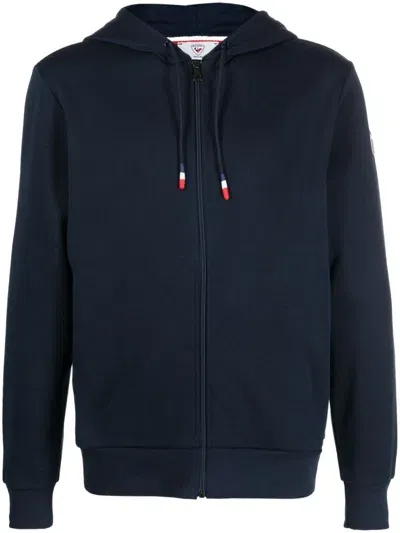 Rossignol Zip-up Hooded Sweatshirt In Blue