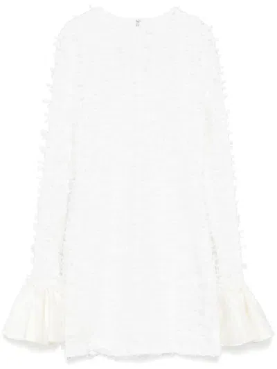 Rotate Birger Christensen Bow Mini Dress In White