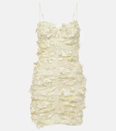 Rotate Birger Christensen Bridal Flora Embroidered Minidress In White