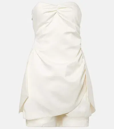 Rotate Birger Christensen Bridal Strapless Minidress In Egret