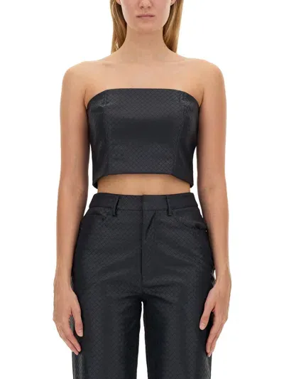 Rotate Birger Christensen Crop Top In Black