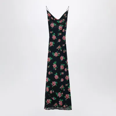 Rotate Birger Christensen Floral Dress With Straps In Blue