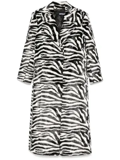 Rotate Birger Christensen Fluffy Clasp Coat In Multicolor