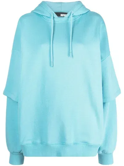 Rotate Birger Christensen Logo-print Hoodie In Blue